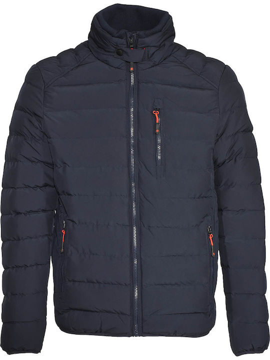 Geci Barbat Puffer Albastru Marin Iarna
