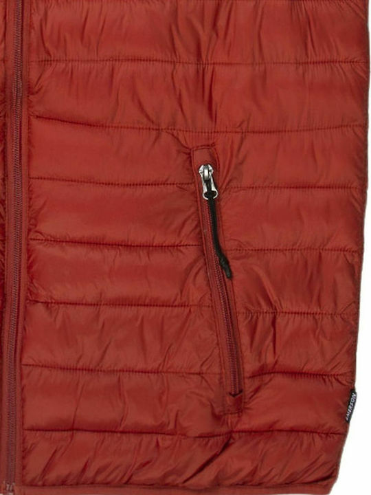 Sleeveless Winter Jacket Puffer Burnt Orange