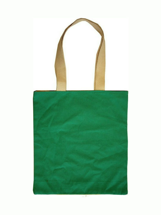 Synchronia Frida Kahlo Cotton Shopping Bag in Turquoise color