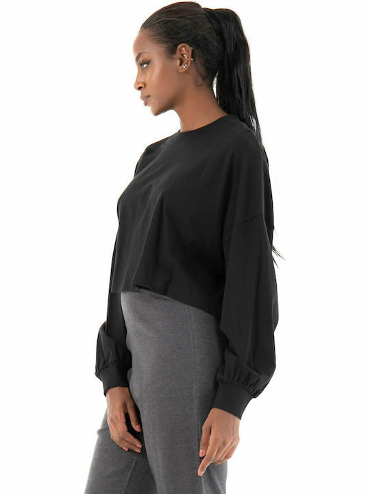 Only Women's Cropped Sweatshirt Black