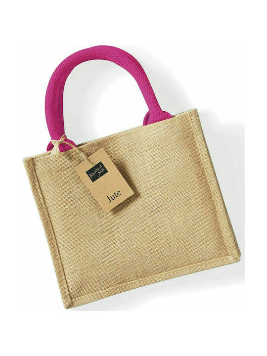 Westford Mill W412 Fabric Shopping Bag Natual/Fuchsia