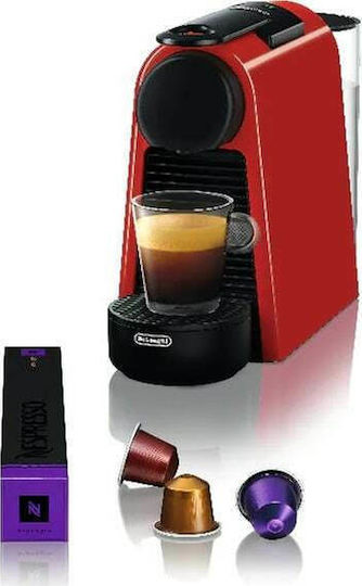 De'Longhi Essenza Mini Pod Coffee Machine Nespresso Pressure 19bar with Milk Frother Red