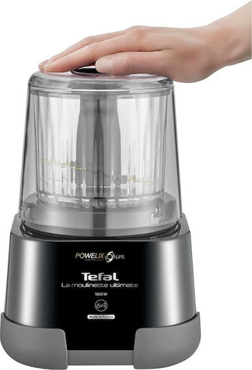 Moulinex La Moulinette Ultimate Πολυμίξερ 1000W με Κάδο 550ml και Κανάτα Μπλέντερ Μαύρο