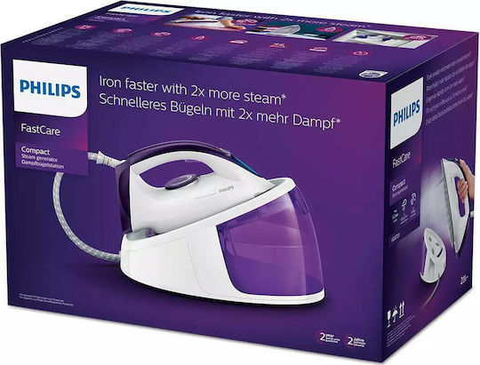 Philips FastCare Compact Sistem de călcat cu aburi 5.2bar cu rezervor 1.5l