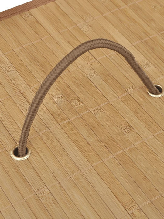 vidaXL Wäschekorb Bamboo Klappbar 83lt mit Deckel 40x30x60cm Braune