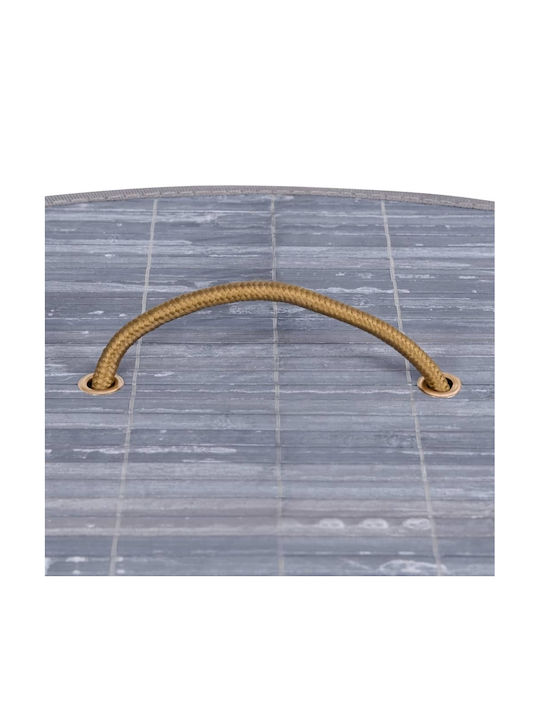 vidaXL Coș De Rufe Din Bambus Pliabil 60lt Cu Capac 52.3x37x65cm Gri