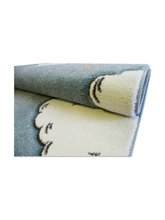 Tzikas Carpets 17419-030 Παιδικό Χαλί Σύννεφα Πετρόλ 133x190cm Πάχους 13mm
