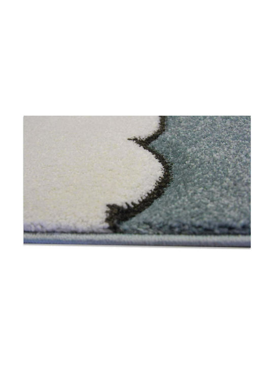 Tzikas Carpets 17419-030 Παιδικό Χαλί Σύννεφα Πετρόλ 133x190cm Πάχους 13mm