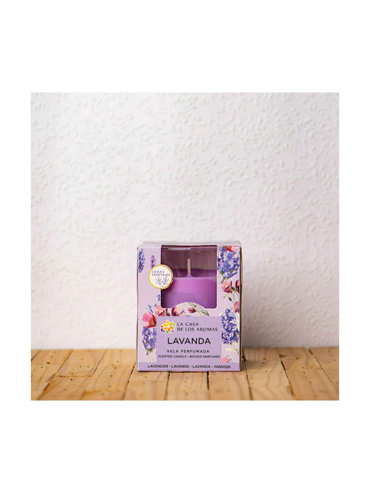 La Casa de los Aromas Scented Candle Jar with Scent Lavender Purple 140gr 1pcs