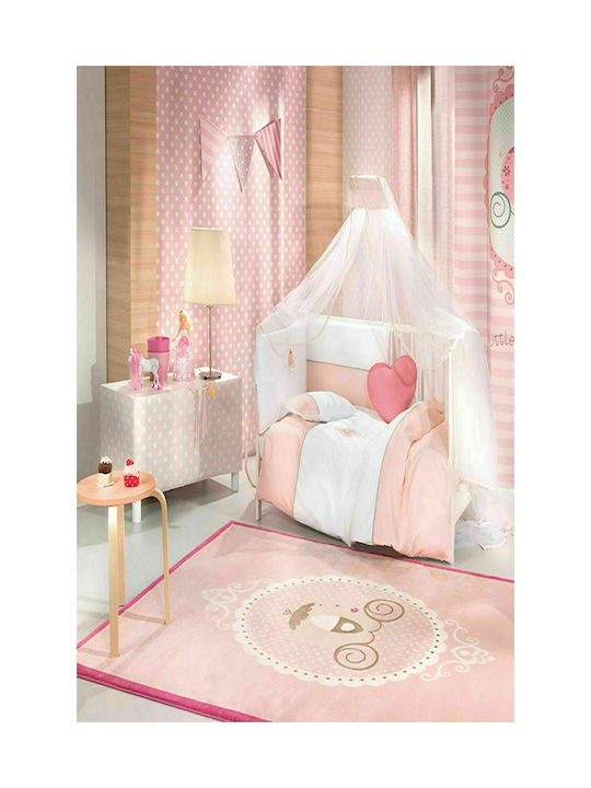 Saint Clair Corona Kinder Teppich Rosa 115x175cm