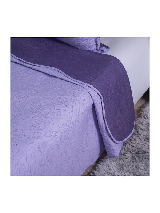 Silk Fashion Solid Chitare electrice Cuvertură Extra-dublu din Bumbac & Poliester Lila 220x240cm 3buc