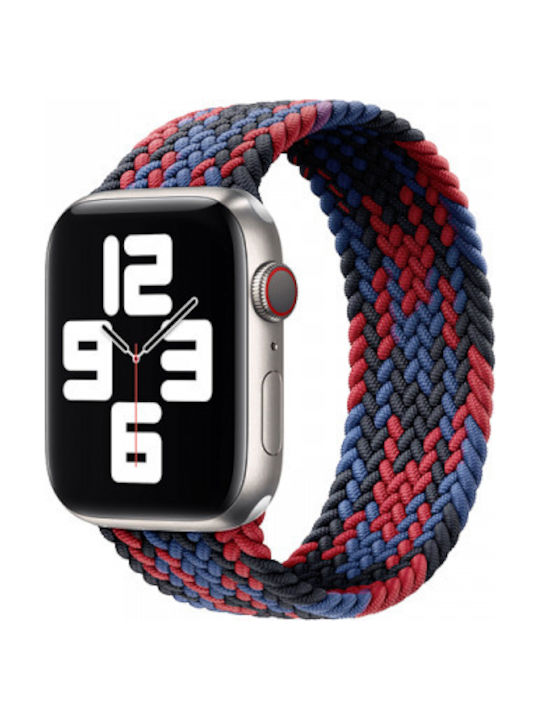 Wiwu Solo Loop M Λουράκι Υφασμάτινο Black/Red/Dark Blue (Apple Watch 38/40/41mm)