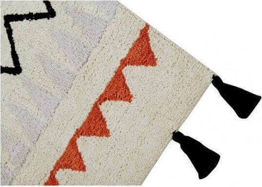 Lorena Canals Azteca Χειροποίητο Παιδικό Χαλί Βαμβακερό Natural Terracota 140x200cm