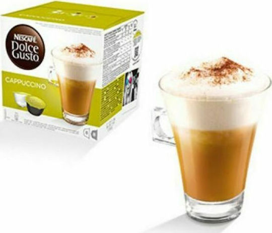 Nescafe Capsules Cappuccino Compatible with Machine Dolce Gusto 16caps,tobolek