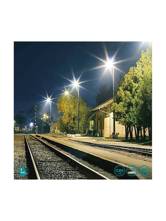 Gea Luce Khon Außenstehlampe LED Straße 50W mit Natürliches Weiß Licht IP65 Grau