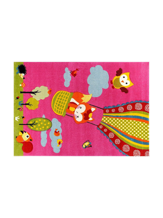 Tzikas Carpets 15185-055 Παιδικό Χαλί Φούξια 133x190cm Πάχους 13mm
