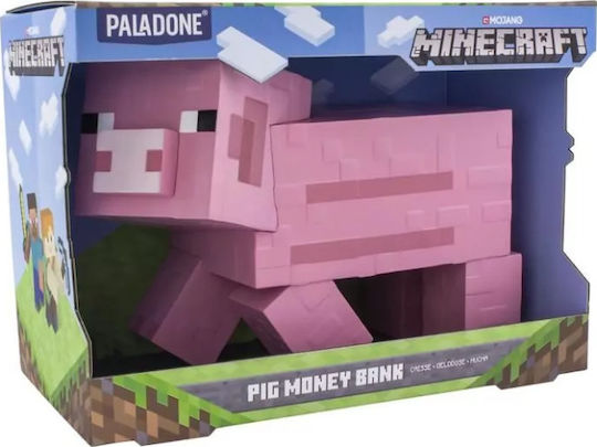Paladone Παιδικός Κουμπαράς Πλαστικός Minecraft Pig Ροζ 20x12cm