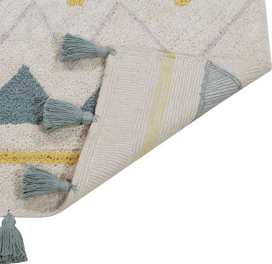 Lorena Canals Azteca Handmade Kids Rug Cotton Vintage Blue 140x200cm