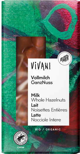 Vivani Bio Schokolade Milch Haselnuss 100gr 1Stück
