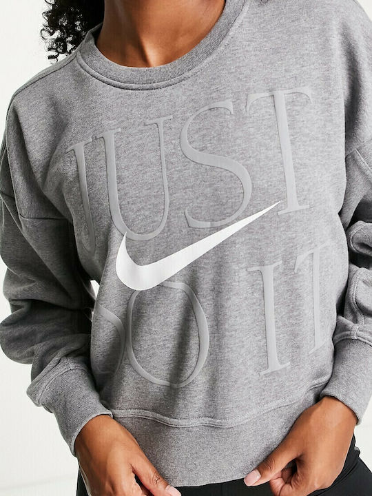 Dri-Fit Get Fit Gekürztes Sweatshirt für Damen Grau