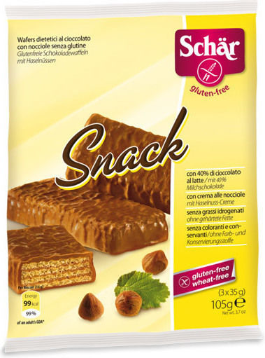 Schar Органична Вафла Мляко Лешник Без Глутен 105gr 3бр