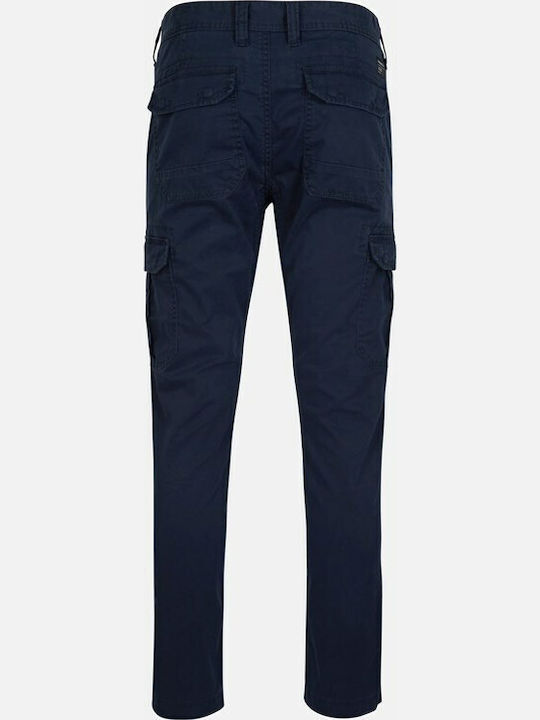 Παντελόνι Cargo Ελαστικό σε Slim Εφαρμογή Navy Μπλε