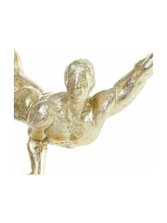 DKD Home Decor Decorative Statuette Polyresin in Gold 30x10x27cm 1pcs