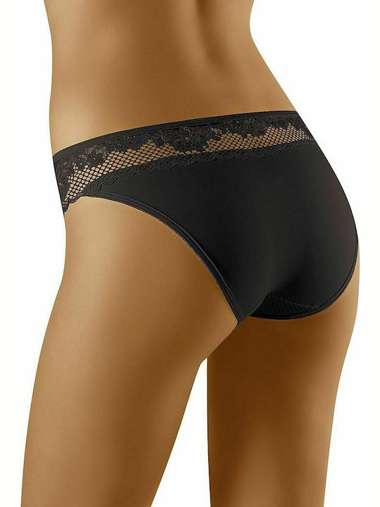 Wolbar Elsa Damen Slip mit Spitze Schwarz 159199