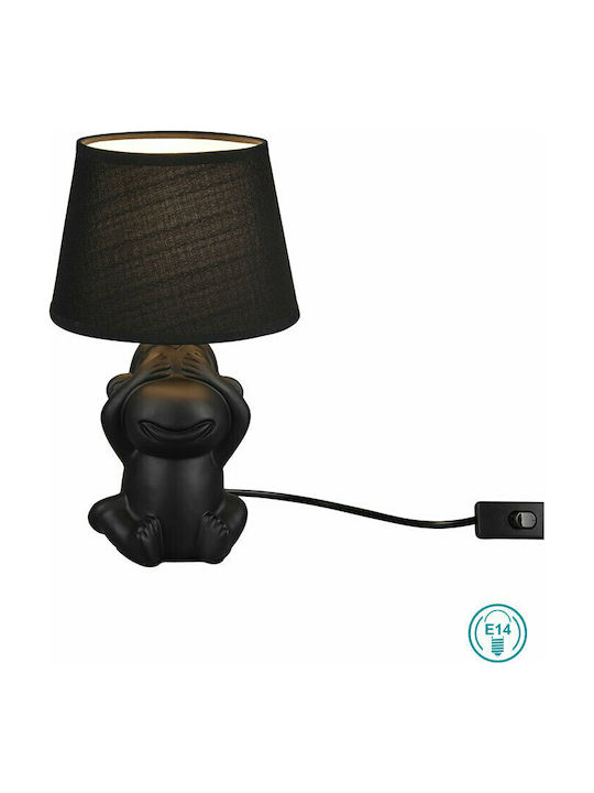 Trio Lighting Chita Ceramic Table Lamp for Socket E14 with Black Shade and Base