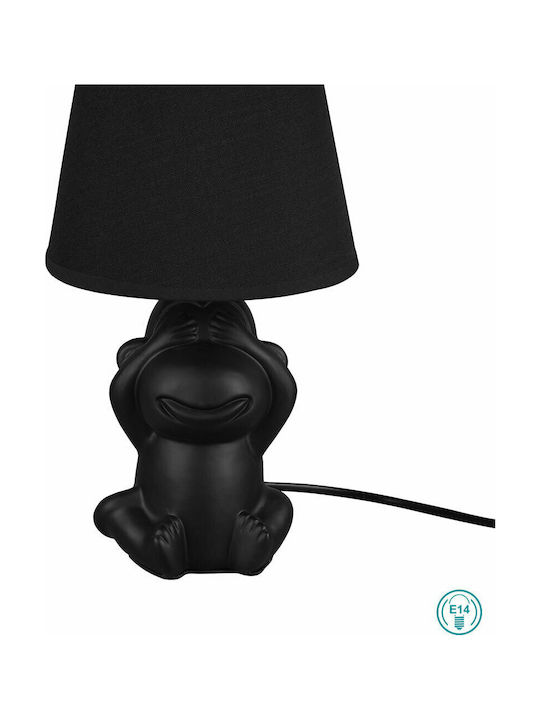 Trio Lighting Chita Ceramic Table Lamp for Socket E14 with Black Shade and Base