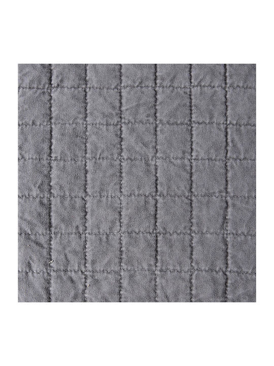 Silk Fashion Stonewashed Σετ Κουβερλί Υπέρδιπλο Βαμβακερό Grey 220x240cm 3τμχ
