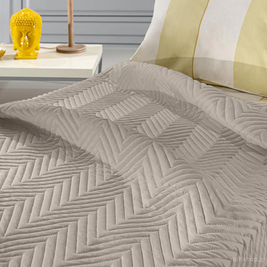 Guy Laroche Trendy Κουβερλί Μονό Microfiber Natural 170x220cm