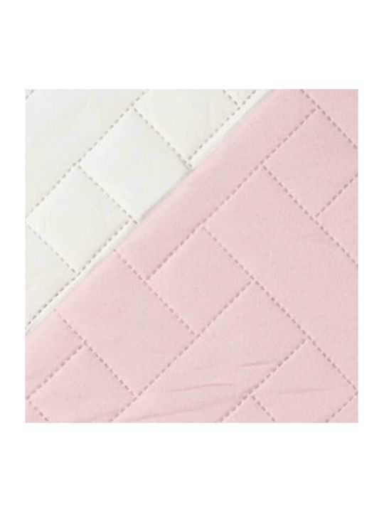 Borea Roses Cuvertură Single din Poliester Roz-Ecru 160x240cm