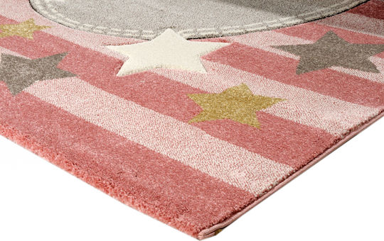 Tzikas Carpets 40058-056 Παιδικό Χαλί Μονόκερος Ροζ 133x190cm Πάχους 13mm