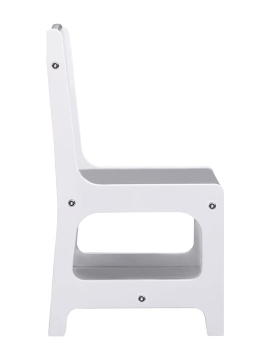 Kids Table and Chairs Set made of Wood White vidaXL