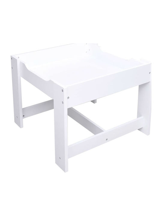Kids Table and Chairs Set made of Wood White vidaXL