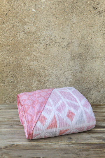 Kocoon Tisser Coverlet Single Cotton Pink 160x245cm