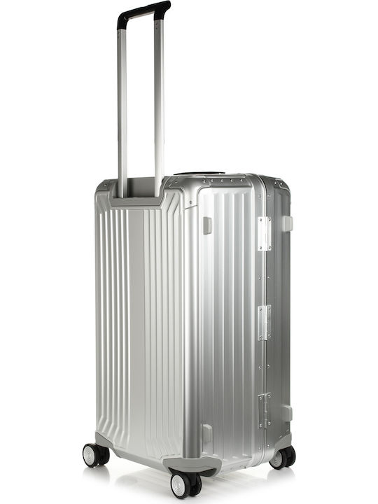 Samsonite Lite-Box Valiză Mare De Călătorie Tough Argintie Cu 4 Roți Înălțime 74 Cm