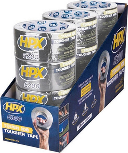 HPX 6200 Silver Αυτοκόλλητη Υφασμάτινη Ταινία Γκρι 10mx48mm