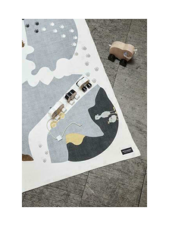Kids Concept Stone Age Χαλάκι Δραστηριοτήτων Γκρι 130x170cm
