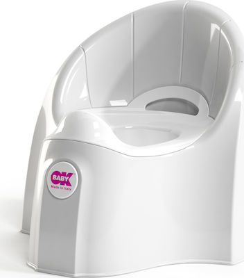 OK Baby Classic Potty Pasha with Lid White