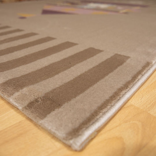 Ezzo Carousel 7580 Kinder Teppich Beige 160x230cm Dicke 9mm