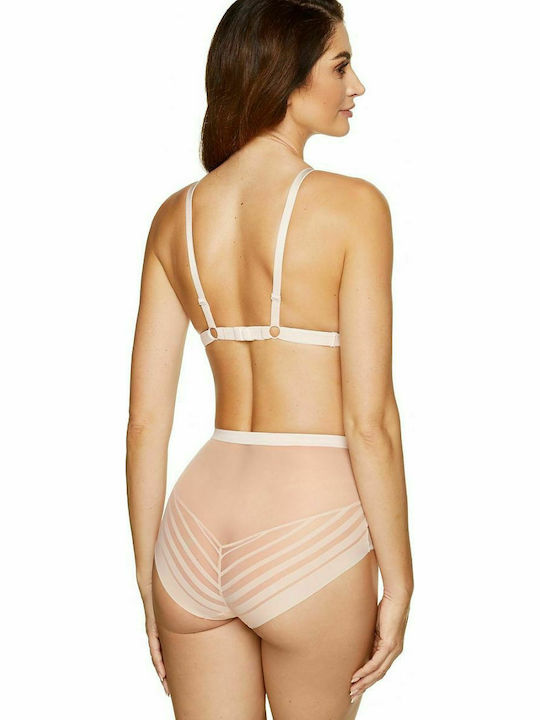 Gorteks Luna/FW Hoch tailliert Damen Slip Beige