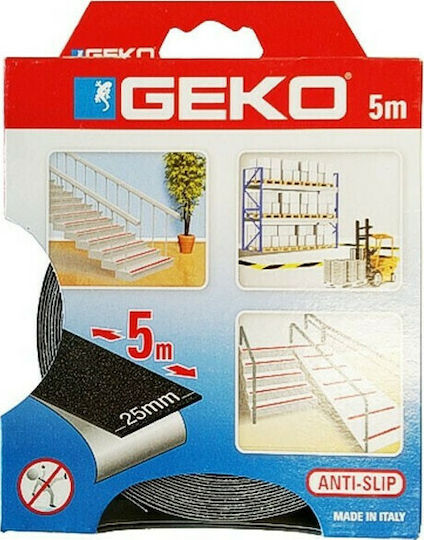 Geko Черен Самозалепваща Лента за захващане Черен 25ммx5м 1бр