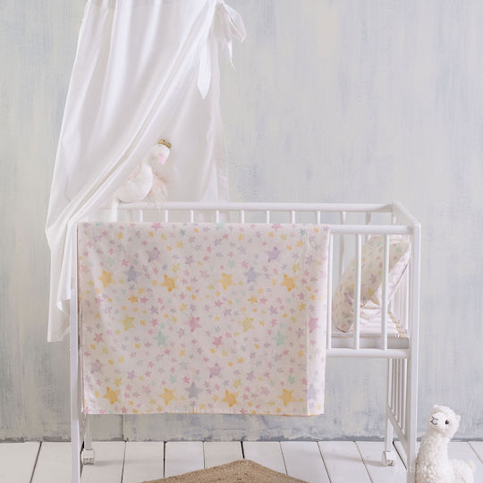 Rythmos Glow Baby Sheet Cradle Cotton Pink 80x110cm
