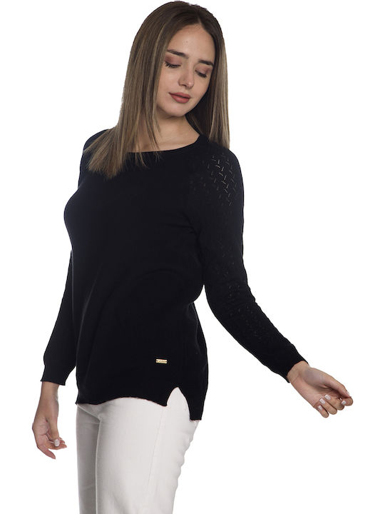 Bluse mit Bio-Baumwolle - Schwarz 1277A