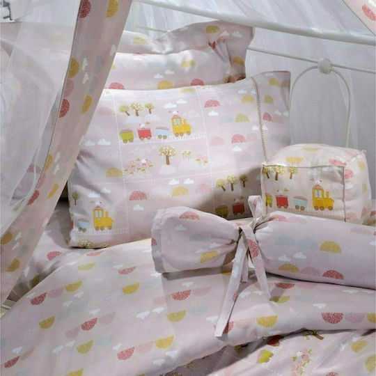 Down Town Home Set Baby Bettlaken Für Wiege Baumwollsatin Rosa 75x125cm 3Stück