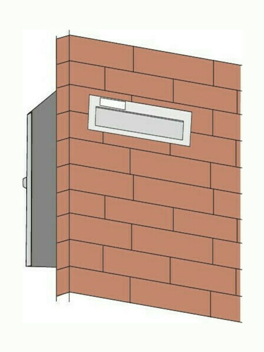 Viometal LTD Bologna 806 Outdoor Mailbox Inox in Silver Color 37x10x29cm