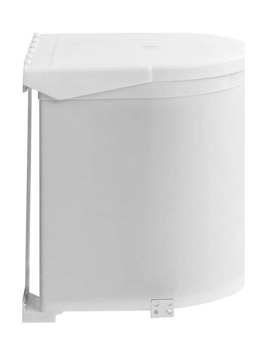 vidaXL vidaXL Mülleimer Für Schrank Kunststoff Weiß 8lt