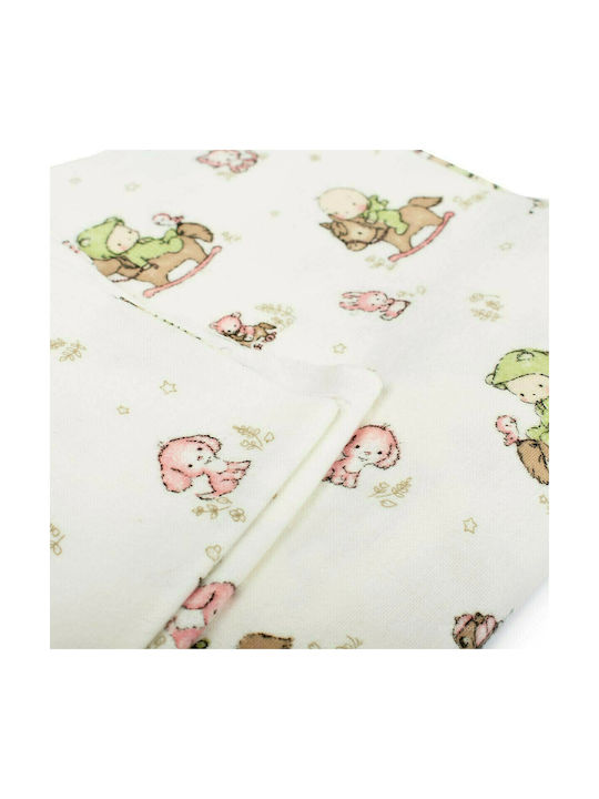 Dimcol Baby Бебешки Чаршаф За Количка Фланела Зелен 80x110бр